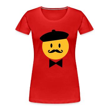 Frankreich - Frauen Premium Bio T-Shirt - Navy - Vorne - Mia (176cm)