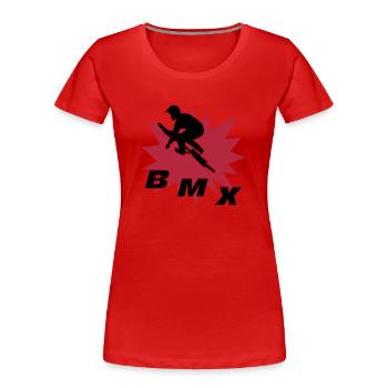 BMX - Frauen Premium Bio T-Shirt - Navy - Vorne - Mia (176cm)