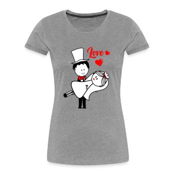 ehepaar married - Frauen Premium Bio T-Shirt - Navy - Vorne - Mia (176cm)