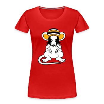 Mouse Raggae Jamaica Hat Rasta Lure Chill Hat - Women's Premium Organic T-Shirt - navy - Front - Mia (176cm)
