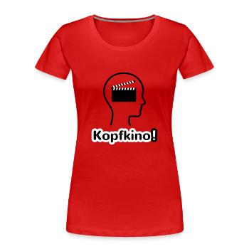 Kopfkino - T-shirt bio Premium Femme - bleu marine - Devant - Mia (176cm)