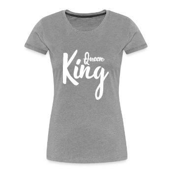 Der König ersetzt die Königin - Frauen Premium Bio T-Shirt - Navy - Vorne - Mia (176cm)