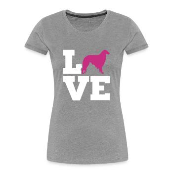 Borzoi - Women's Premium Organic T-Shirt - navy - Front - Mia (176cm)