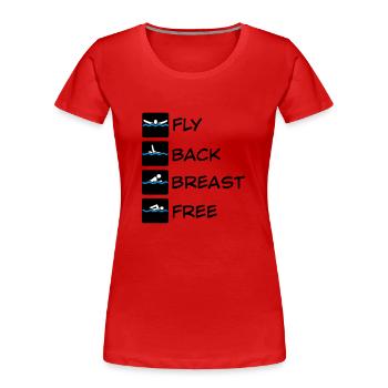 medleycorrected - Women's Premium Organic T-Shirt - navy - Front - Mia (176cm)