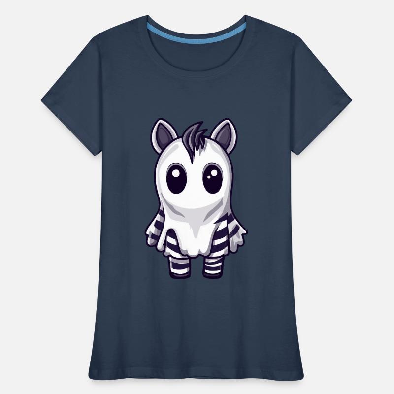 Zebra Halloween Comic Geist Frauen Premium Bio T-Shirt