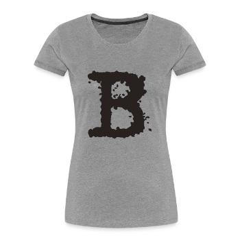 B - Frauen Premium Bio T-Shirt - Navy - Vorne - Mia (176cm)