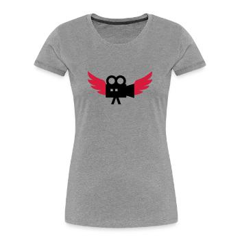 Cameraman / Camera / Kameramann / Kamera - Frauen Premium Bio T-Shirt - Navy - Vorne - Mia (176cm)