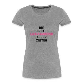 LKW-Fahrer LKW-Fahrerin LWK Lastwagen Möbelpacker - Frauen Premium Bio T-Shirt - Navy - Vorne - Mia (176cm)