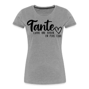 Tante comme une maman cool humour tata cadeau - T-shirt bio Premium Femme - bleu marine - Devant - Mia (176cm)