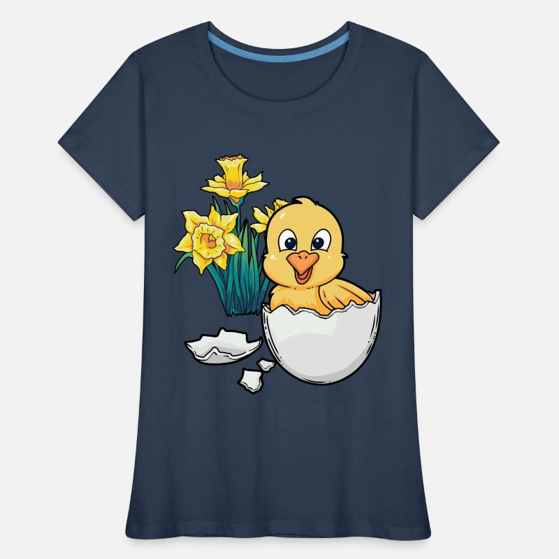 Joyeux Easter Chicks Easter Egg Kids Bébé Chick Egg Egg T-shirt bio Premium Femme