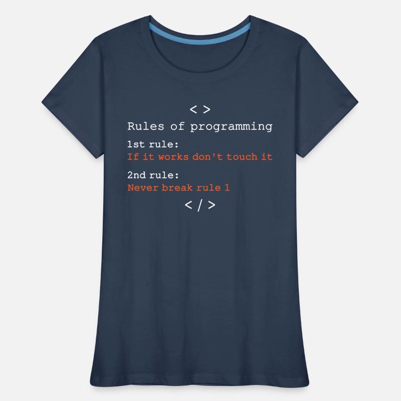 Règles de programmation T-shirt bio Premium Femme