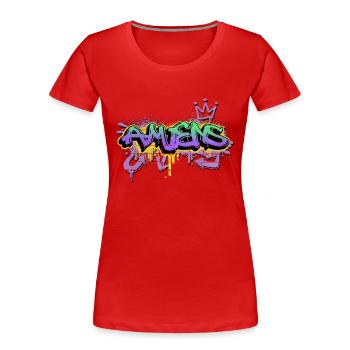 Amiens Frankreich Stadt Graffiti Spray Sprayer - Frauen Premium Bio T-Shirt - Navy - Vorne - Mia (176cm)