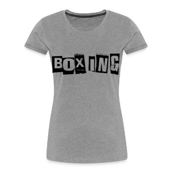 boxing - Women's Premium Organic T-Shirt - navy - Front - Mia (176cm)