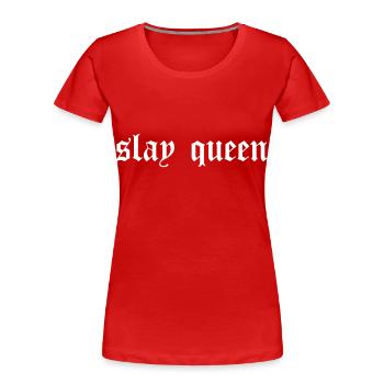 SLay queen - Women's Premium Organic T-Shirt - navy - Front - Mia (176cm)