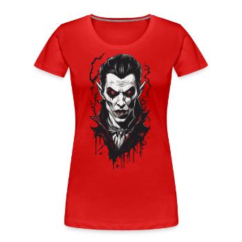 Vintage Vampire film d’horreur Halloween élégance - T-shirt bio Premium Femme - bleu marine - Devant - Mia (176cm)