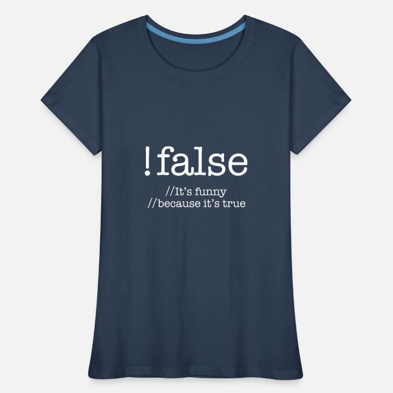 Falsche Programmierung Codierung Programmierer Geschenk Frauen Premium Bio T-Shirt