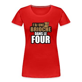 j'ai une brioche dans le four - T-shirt bio Premium Femme - bleu marine - Devant - Mia (176cm)