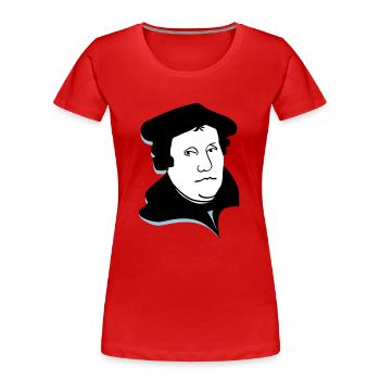 Martin Luther portrait - Women's Premium Organic T-Shirt - navy - Front - Mia (176cm)