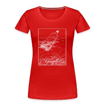 Message in a bottle - Women's Premium Organic T-Shirt - navy - Front - Mia (176cm)