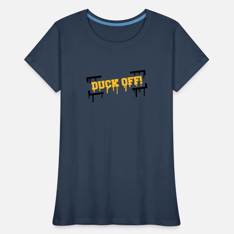 Duck Off Graffiti T-shirt bio Premium Femme