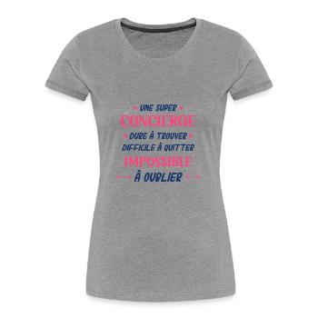 Super concierge - T-shirt bio Premium Femme - bleu marine - Devant - Mia (176cm)