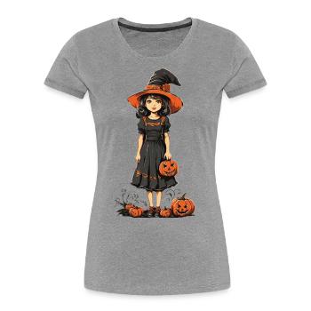 Vintage Witches Halloween Retro Trick or Treat - Women's Premium Organic T-Shirt - navy - Front - Mia (176cm)