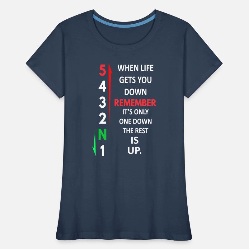 Remember 1 Down 5 Up Motorcycle Shift Pattern Women's Premium Organic T-Shirt