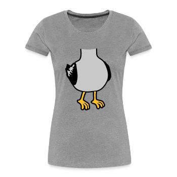 Möwe ohne Kopf Kostüm - Frauen Premium Bio T-Shirt - Navy - Vorne - Mia (176cm)