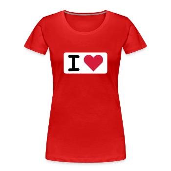 I LOVE - Frauen Premium Bio T-Shirt -  - Vorne - Mia (176cm)