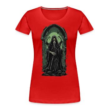 Tentakel-Sensenmann Der Ruf des Dunklen Halloween - Frauen Premium Bio T-Shirt - Navy - Vorne - Mia (176cm)