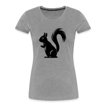 écureuil - T-shirt bio Premium Femme - bleu marine - Devant - Mia (176cm)