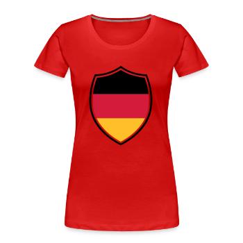 Germany coat of arms flag - Germany football team - Women's Premium Organic T-Shirt - navy - Front - Mia (176cm)