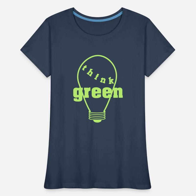 Think Green! einfarbig Frauen Premium Bio T-Shirt