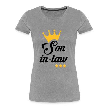 Son in law Schwiegersohn Beau Frere Beau-Frère - Women's Premium Organic T-Shirt - navy - Front - Mia (176cm)
