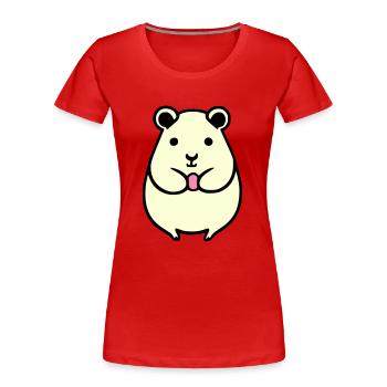 Hamster Cute Animal Rodent Animals Pet Vector 2 - Women's Premium Organic T-Shirt - navy - Front - Mia (176cm)