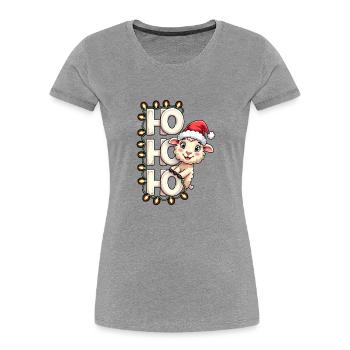 ho ho ho - schaf spruch - Weihnachtshemd - Frauen Premium Bio T-Shirt -  - Vorne - Mia (176cm)