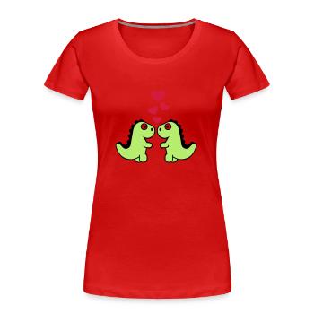 Dinosaure - T-shirt bio Premium Femme - bleu marine - Devant - Mia (176cm)