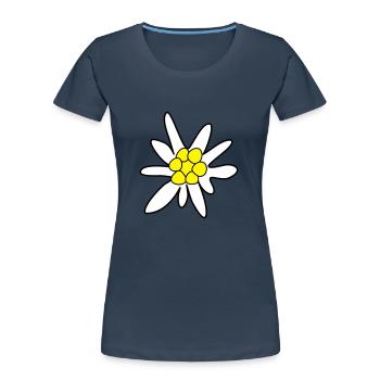 Edelweiss, ghosteweed - Women's Premium Organic T-Shirt - navy - Front - Mia (176cm)