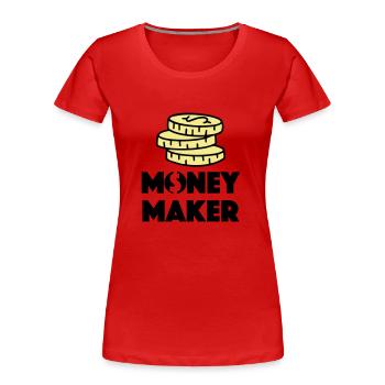 GELD MACHEN AKTIE BÖRSE GOLD LIEBE LIEBEN MOTIVE - Frauen Premium Bio T-Shirt - Navy - Vorne - Mia (176cm)