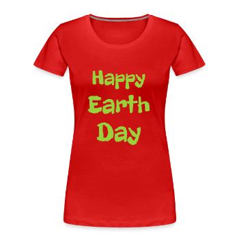 Alles Gute zum Tag der Erde - Frauen Premium Bio T-Shirt - Navy - Vorne - Mia (176cm)