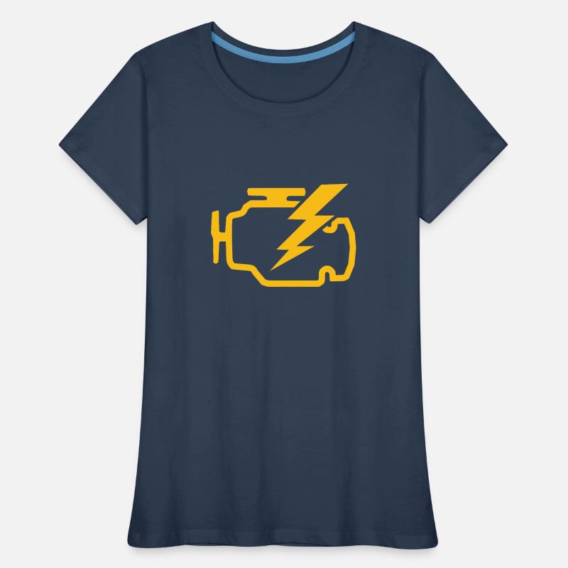 check engine light Zeichen Geschenkidee Frauen Premium Bio T-Shirt