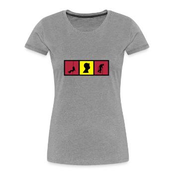 spéléologue / spéléologie / spéléo / alpiniste - T-shirt bio Premium Femme - bleu marine - Devant - Mia (176cm)