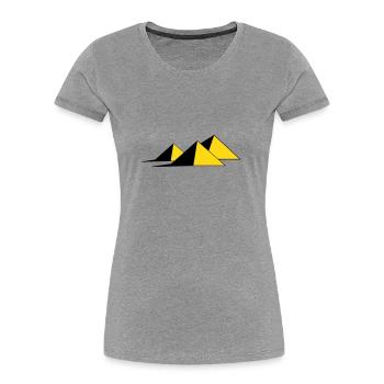 Pyramiden - Frauen Premium Bio T-Shirt - Navy - Vorne - Mia (176cm)