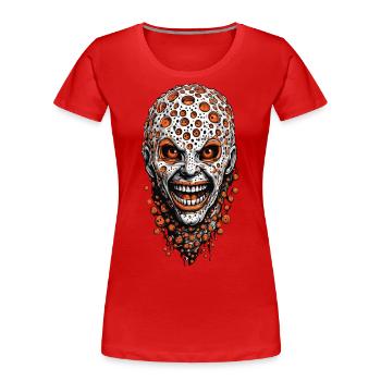 Creepy Halloween Trypophobia Outfit Design - Women's Premium Organic T-Shirt - navy - Front - Mia (176cm)