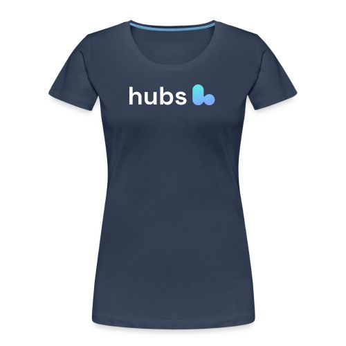 Hubs Logo White - Women's Premium Organic T-Shirt