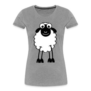 Schafe, weiße oder schwarze Schafe. Träumen oder schlafen - Frauen Premium Bio T-Shirt - Navy - Vorne - Mia (176cm)