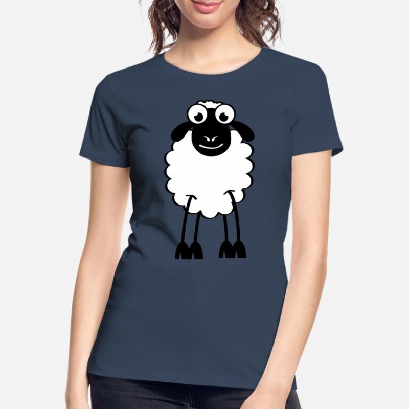 Schafe, weiße oder schwarze Schafe. Träumen oder schlafen Frauen Premium Bio T-Shirt