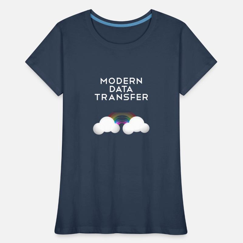 Modern Data Transfer Clouds Computer Scientist Gift Women's Premium Organic T-Shirt