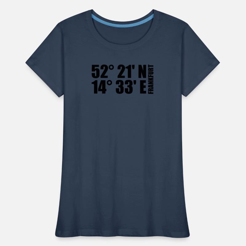 Coordonnées de Francfort (Oder) T-shirt bio Premium Femme