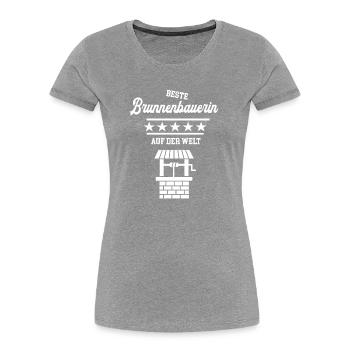 Beste Brunnenbauerin Brunnenbau Meisterin - Frauen Premium Bio T-Shirt - Navy - Vorne - Mia (176cm)